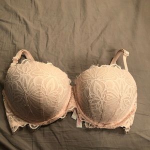 VS Pink Lace Push Up Bra